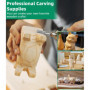 Jeu de Outils de Sculpture sur Bois pour Dremel, 5 Pièces Différents Mèches de Sculpture sur Bois avec Tige de 1/8 pouces pouces