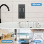 Yuirshion Lot de 2 distributeurs de savon mural, 400 ml, sans perçage, pour lavabo, salle de bain, lotion pour cuisine et salle 