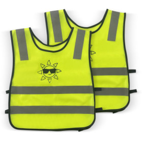 Baxcdyswe Gilet Jaune Enfant 2 PCS, Gilet de Sécurité, Gilet Reflechissant Velo, Gilet Respirant Réfléchissant Jaune Haute Visib