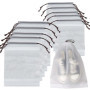 Mokaskaidj Sac Chaussures, 10 Pièces 40 x 30cm Sac à Chaussures Voyage Givré Housses, Sac à Cordon Anti-Poussière pour Chaussure