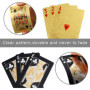 KAHEIGN 2 Jeux de Cartes à Jouer, 24k Foil Cartes de Poker étanches Cartes à Jouer en Diamant Outil de Tours de Magie Classique 