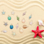 30 Pièces Pendentif Breloque Assortie en Émail, Pendentif DIY, Pendentifs en Coquillage Étoile de Mer, Pendentifs Breloques, pou