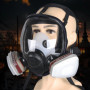 Sosvulix Masque respiratoire réutilisable complet pour le visage, masque à gaz, masque de protection contre la poussière industr