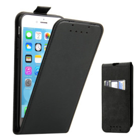 Supad Coque iPhone 7, Coque iPhone 8, Etui à Rabat Protecteur en Cuir véritable pour Apple iPhone 7/8 4,7 (Noir)