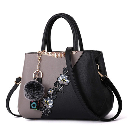 Sipobuy Femmes Sac À Main Top Poignée Élégant Sacs à Bandoulière Classique Sacs À Main Shopper Dames Bandoulière Sac Broderie (G