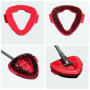 NEWHE Lot de 2 brosses à récurer pour Vileda Turbo EasyWring, tête de rechange pour carrelage de salle de bain et de cuisine