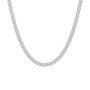 Zuofan Chaîne Cubaine Collier Homme Femme en Acier Inoxydable, Élégant Collier Homme Chaîne, Necklace Largeur 5 mm, Longueur 50 