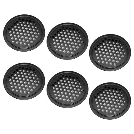 SPRHR 6 Pièces Grille Aeration Ronde, 60mm Grille Ventilation Acier Inoxydable, Grille de Ventilation Difficiles à Desserrer, au