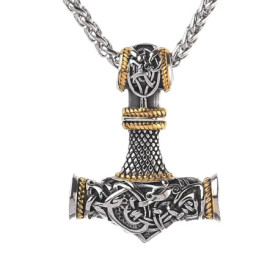 Collier Marteau De Thor, Collier Pour Homme, Collier Viking, Collier Homme Acier Inoxydable, Colliers Pendentif Viking, Collier 