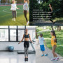 Corde à sauter Fitness Tzviod Corde à sauter réglable en PVC Poignée en PP Pour adultes Débutants Corde à sauter d'entraînement