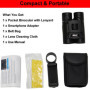 FLYAMAPIRIT Mini jumelles télescopiques pliables 8 x 21 HD avec adaptateur pour smartphone, sangle de transport et sac de rangem