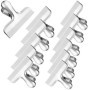 Gentpovth Lot de 12 Pince Métallique Argenté, 76mm Acier inoxydable Pince à Dessin en Métal Grand, Bureau Binder Clips, Pinces P
