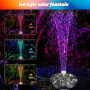 Fontaine Solaire 3w Flottante Fontaine Solaire Exterieure De Jardin Fontaine Solaire pour Bassin Exterieur avec 7 Buses Convient