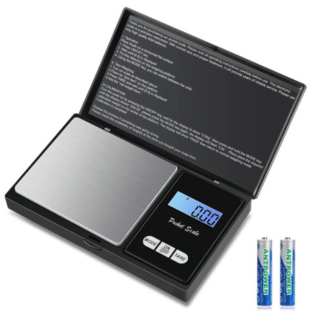 Balance de Precision 500g/0.01g, Balance de Poche avec Écran LCD Rétroéclairé（7 Unités）Petit Balance de Bijoux Balance de Cuisin