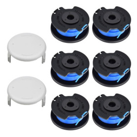 CHIHOLEN 6 Bobine Fil Coupe Bordure Compatible avec Ryobi RAC124 AC14RL3A,Bobine de Rechange Convient pour Ryobi One+ 18V 24V 40