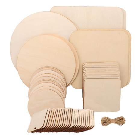 Wenrescry 53 planche bois brut, planches en bois non traitées pour l'artisanat, pour la peinture, les graffitis, la pyrogravure 