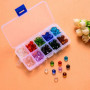 WUBAYI Lot de 150 perles de verre en cristal transparent, pour fabrication de bijoux, boucles d'oreilles, bagues