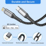 Câble USB C iPhone 3M, Cable USB C vers Lightning 3M Long [Apple Certifié MFi] Câble iPhone Charge Rapide Fil Chargeur iPhone Ra