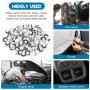 Ensemble de 50 clips de garniture de voiture avec design à coussin en mousse - Pinces pour voiture