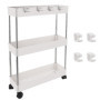 Zosenyer Chariot de Rangement, Desserte à roulettes à 3 Étagères, Rangement Cuisine, Chariot de Salle de Bain, à roulettes