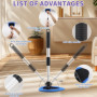Zosenyer Kit Nettoyage Voiture, Lave Vitre avec Brosse Télescopique et 6 Pads Microfibre, Nettoyage Pare Brise Intérieur, 180° R