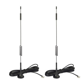 Bingfu Antenne 4G LTE TS9 Base Magnétique Antenne Externe 4G 7dBi(Paquet de 2) Compatible avec Routeur Hotspot Huawei MiFi Modem