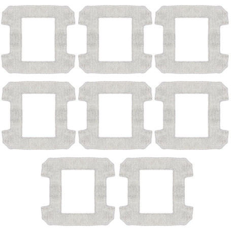 HUAREW Lot de 8 tampons de nettoyage de rechange pour Ecovacs Winbot W1 W1 Pro, Lavable Réutilisable Rechange, Chiffons lavables