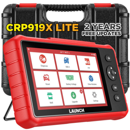 LAUNCH CRP919X Lite OBD2 Scanner Outil de Diagnostic, 32+ Hot Service, Contrôle Bidirectionnel Valise Diagnostic Auto, FCA AutoA
