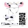 SUNYOK Ensemble Costume Vache pour Enfant Déguisement Animal Pour Anniversaire Carnaval Bandeau Oreilles de Vache Noeud Papillon