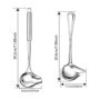 2 Pièces Ustensiles de Cuisine Inox Ustensiles de Louche Inox Cuillères à Céréales Couverts à Salade à Sauce à Miel,pour la Cuis