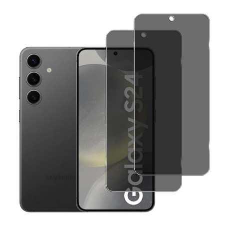 YIFNTANG [2 Pièces] Verre Trempé Anti-espion pour Samsung Galaxy S24 5G,9H Dureté, Anti Rayures,Sans Bulles,Privacy Protection D