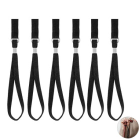 DALAETUS 6 Pièces Dragonnes pour Canne de Marche Kit, Sangles de Bâton de Marche Noires, Accessoires pour Bâtons de Marche, oucl