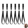 DALAETUS 6 Pièces Dragonnes pour Canne de Marche Kit, Sangles de Bâton de Marche Noires, Accessoires pour Bâtons de Marche, oucl