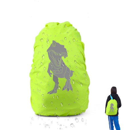 ZARADU Housse de Sac à Dos Imperméable,Housse Pluie pour cartables,avec Dessin de Dinosaure Rain Cover,Conçu pour Le Voyage, Le 