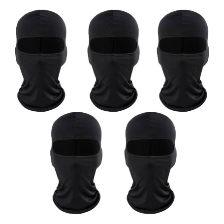 SEFIRST 5 Pcs Cagoule Masque de Ski, Cagoule Moto Balaclava Hiver Tour de Cou Homme Femme Coupe, Protection UV, Charpe de Cou d'