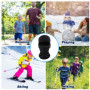 SEFIRST 3 Pcs Cagoule Enfants, Masque de Ski, Cagoule Moto Balaclava Hiver Tour de Cou Enfants Coupe, Protection UV, Charpe de C