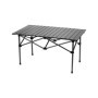 QWORK® Table Pliante, Table Pliante Camping, 95 * 55 * 50cm, Noir, pour Barbecue, Voyage, Pêche, Pique-Nique