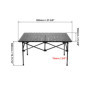 QWORK® Table Pliante, Table Pliante Camping, 95 * 55 * 50cm, Noir, pour Barbecue, Voyage, Pêche, Pique-Nique