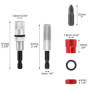 QWORK® 2Pcs Porte-Embouts Magnétique avec Butée de Profondeur, tige hexagonale 1/4", comprend 2 x PH2 Embouts Visseuse a Placo