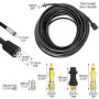 QWORK® Tuyau de nettoyage de tuyaux 30M 180bar, tuyau déboucheur flexible, avec adaptateur, compatible avec les nettoyeurs haute