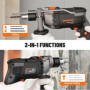 DOVAMAN Perceuse à percussion filaire, marteau perforateur électrique 850 W 230 V, vitesse variable 0-3000 tr/min, mandrin métal