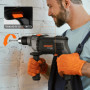 DOVAMAN Perceuse à percussion filaire, marteau perforateur électrique 850 W 230 V, vitesse variable 0-3000 tr/min, mandrin métal
