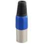Jopto Lot de 2 Connecteurs XLR 3 Broches Bornes Mâle Connecteur Câble Audio Bleu/Noir/Argenté avec Soulagement de la Tension Ble
