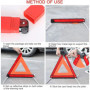 Triangle de signalisation pour voiture, trépied d'avertissement réfléchissant pliable, adapté pour l'assistance routière, les ac