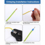 1800 Embouts de Câble Isolés, Embouts de Câble Set, 0,5 mm² – 10 mm², Cosse à Sertir Viroles Connecteur, Embouts de Câble Isolés