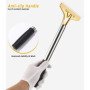 Grattoir Vitre plancha avec 10 Lames, grattoir plaque vitrocéramique induction 13inch Long Manche, Lames en Acier Au Carbone 100