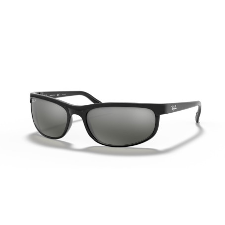 Ray-Ban Predator 2 Lunettes de Soleil, Noir (Monture : Noir, Verres : Gris polarisé Miroir 601/W1), X-Large (Herstellergröße: 62