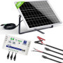 ECO-WORTHY Kit Panneau Solaire 25W 12V MONO : 25W Panneau Solaire + Support de Montage + Câble de connexion SAE + Contrôleur de 