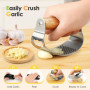 NEUTYPECHIC Ecrase Ail Manche en Bois, Presse Inox Avec Décapsuleur, Presse Ail Inox Professionnel, Garlic Press Convient pour E