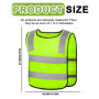 Vegena 8 Pcs Gilet de Sécurité pour Enfants, 360° Visibilité à Gilet Réfléchissante pour 3-12 Ans Enfants, Gilet Jaune Réfléchis